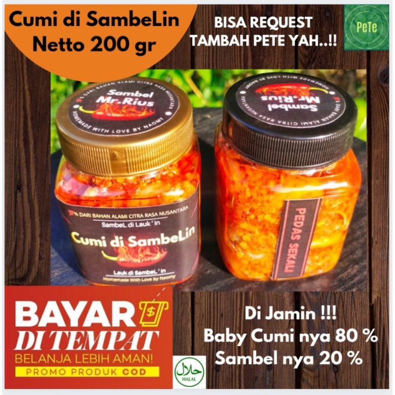 

cod Sambel cumi 200 gr/sambel cumi 100 gr/cumi di sambelin/sambel dicumiin/sambel cumi terenak/sambel cumi termurah/sambel cumi best seller/sambel cumi saset/sambel cumi termurah/sambel cumi saset murah