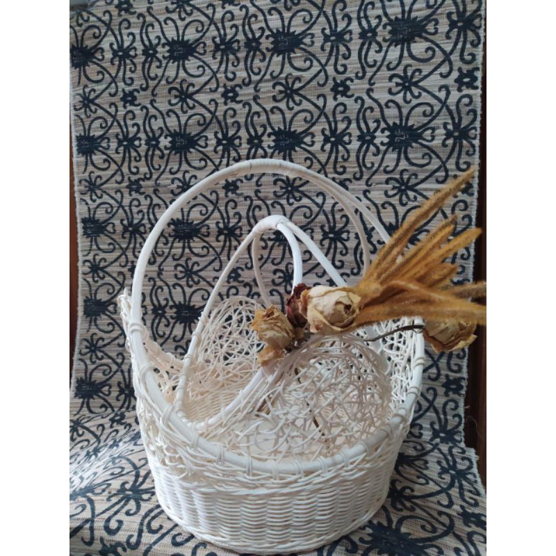 keranjang rotan cincin ruwet hantaran seserahan