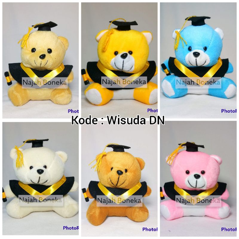 100% ORIGINAL Realpict Boneka Wisuda bear mini ukuran 15 cm boneka wisuda mini pakai toga Murah untuk kado wisuda/bucket/souvenir boneka toga