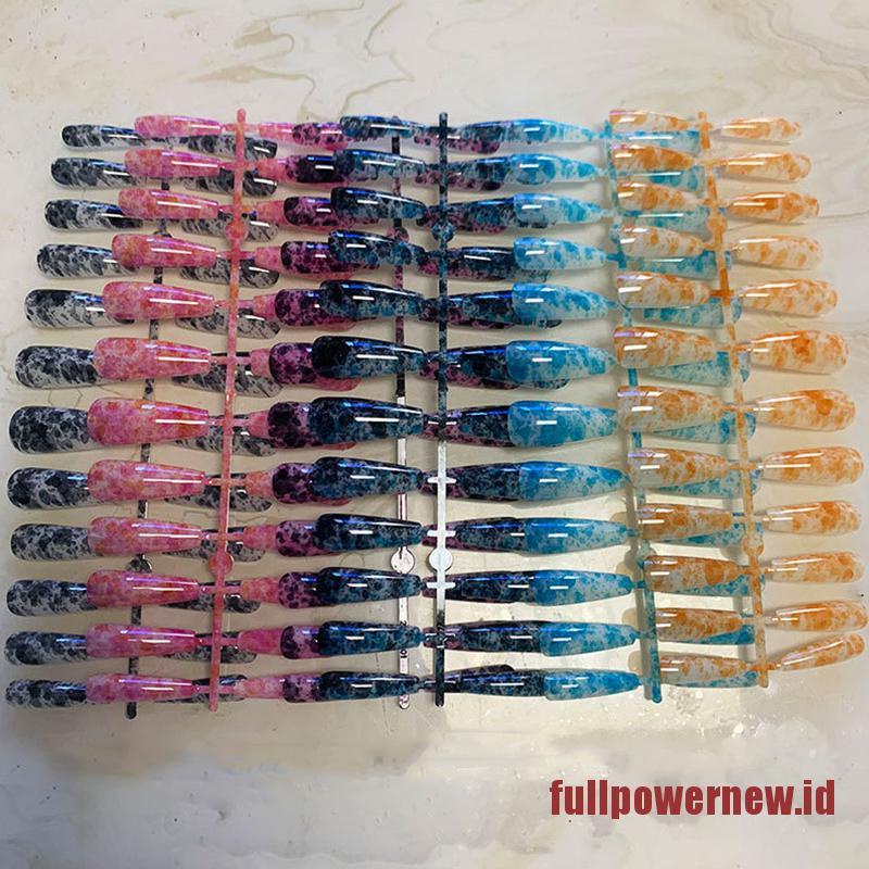 【COD】24pcs Ballet Coffin Fake Nails Color Press Nail Tips Removable Varnish Manicure