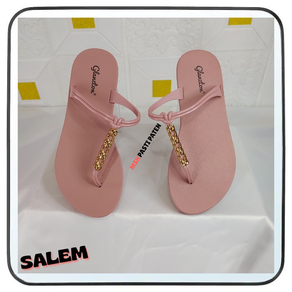 sandal flat sandal jepit sandal jelly wanita impor glanzton original