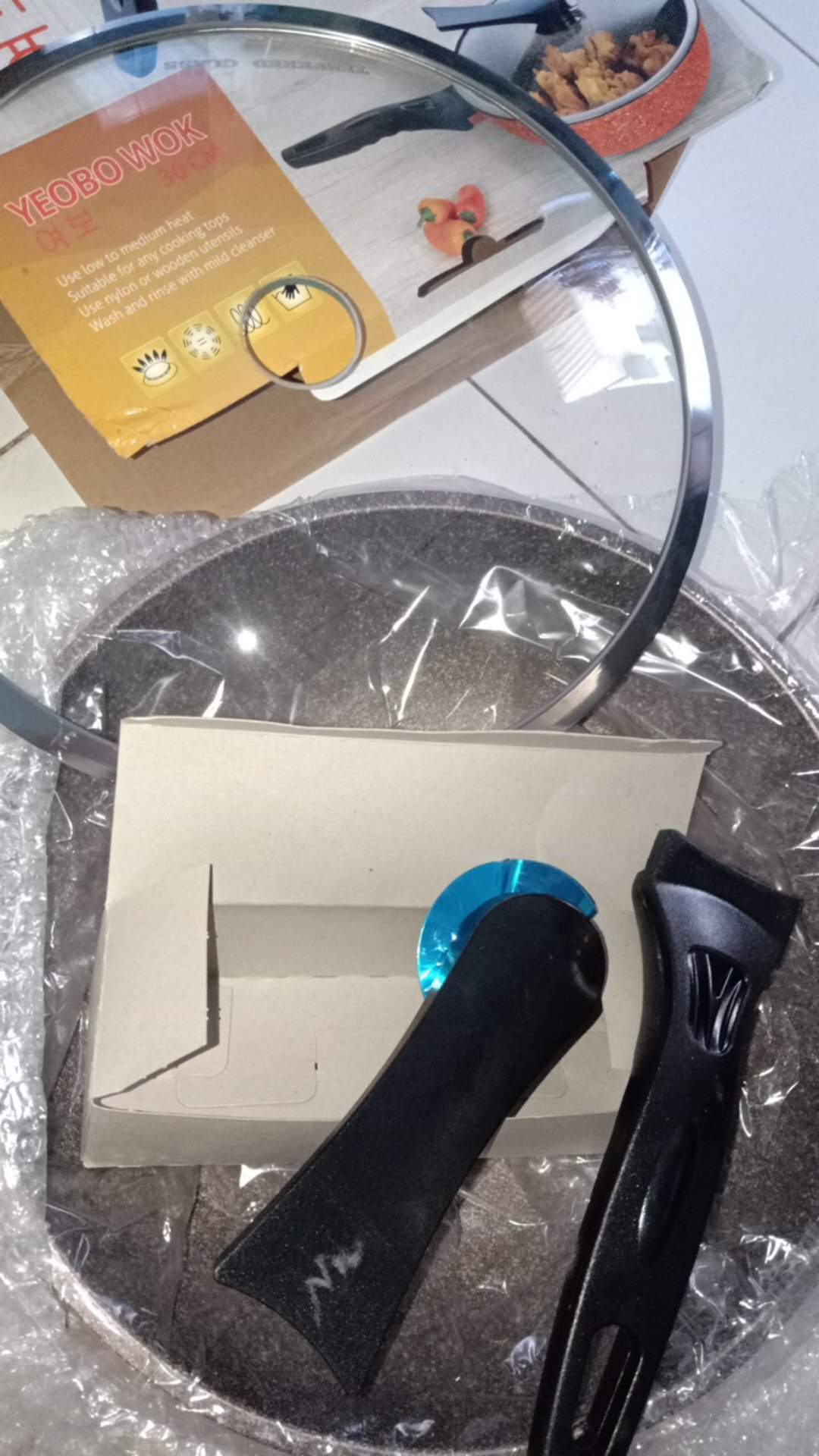 Panci Wajan Anti Lengket Granite Orange New Yeobo 30cm