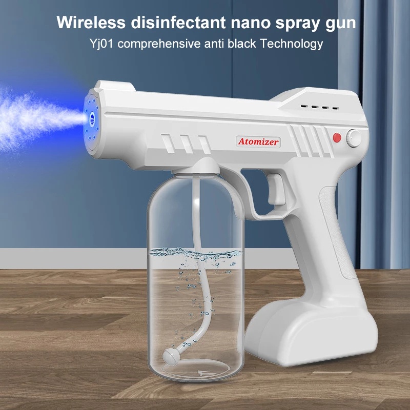 800ml Electric Sanitizer SPRAYER, Mesin Penyemprot Sanitasi, Cahaya Biru, Isi Ulang, Uap Nano