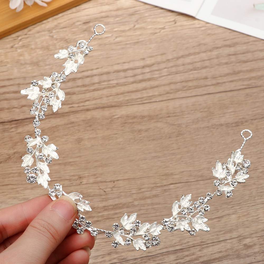 Bridal Rhinestone Flower Headband Handmade Inlaid Crystal Rhinestone Headwear