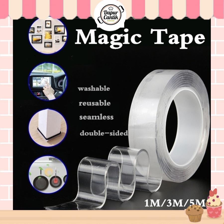 

DapurCantik Double Tape Selotip 2 Sisi Kuat Washable Removable Multifungsi Magic Tape - OTE