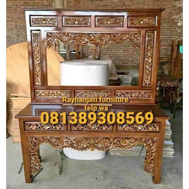 meja altar jati Jepara ukir