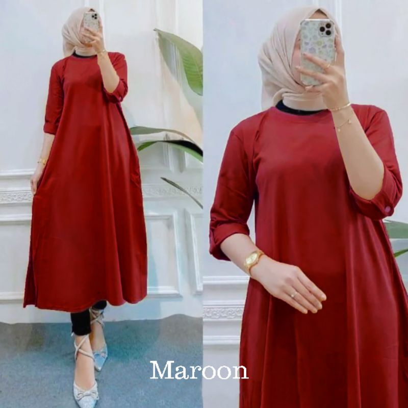 BIG SALE MIDI DRESS MATT COMBAD 24S/MIDI KAOS SABLON KEJINIAN VIRAL TIK TOK SELER/FASHION MUSLIM CEWEK DEWASA MURAH / APLIKASI SABLON PLATISOL