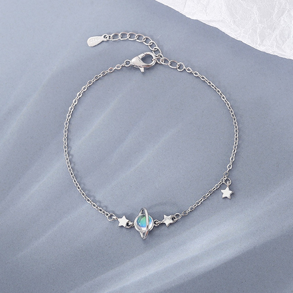 Hu Hu Hu Hu Hu Alat Bantu Pasang Kacamata♡ Perhiasan Gelang Wanita Dengan Liontin Batu Bulan Bintang Planet Romantis