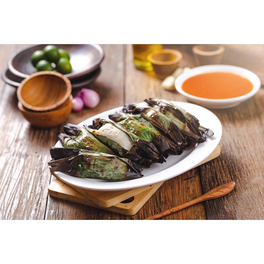 

Otak-otak Fungfung / Otak Daun / Makanan Khas Bangka / Otak otak panggang