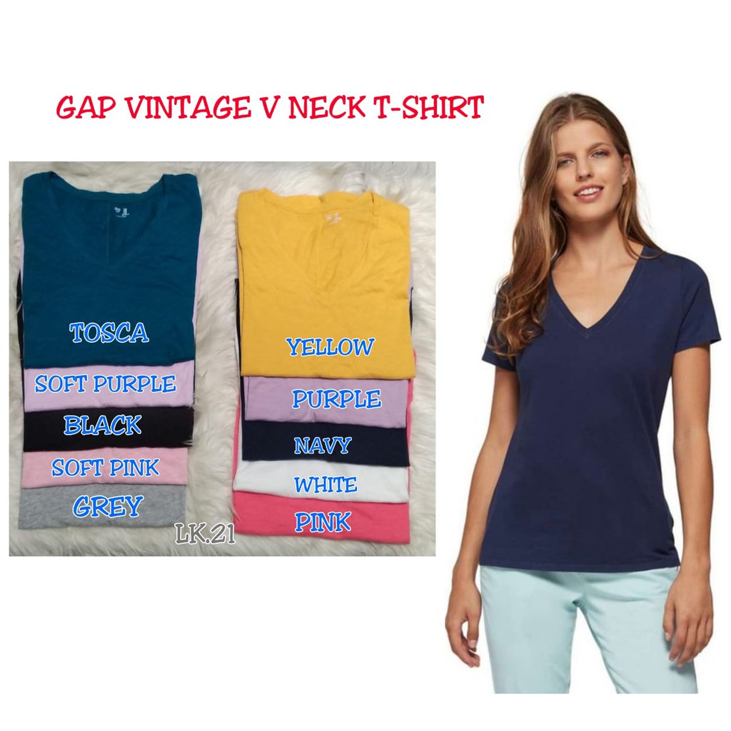 LK22 Gap vintage v neck t-shirt