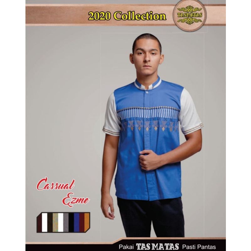 Tasmatas Collection 2020 Gamis Pria Katun Bordir baju muslim modern dewasa ezme