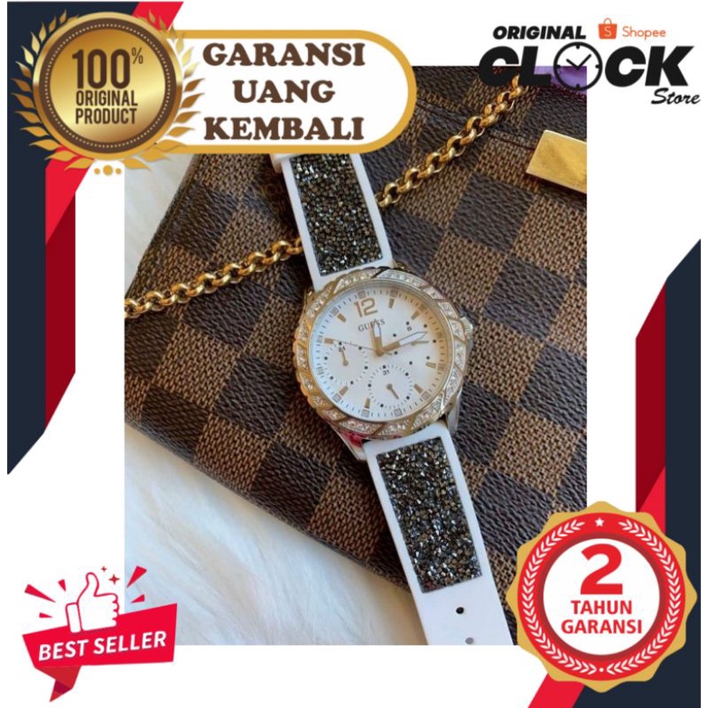 Free box JAM TANGAN PRIA WANITA | RANTAI | KULIT | KARET | MURAH | - Wanita GU3SS W1096L1 Strap Rubb
