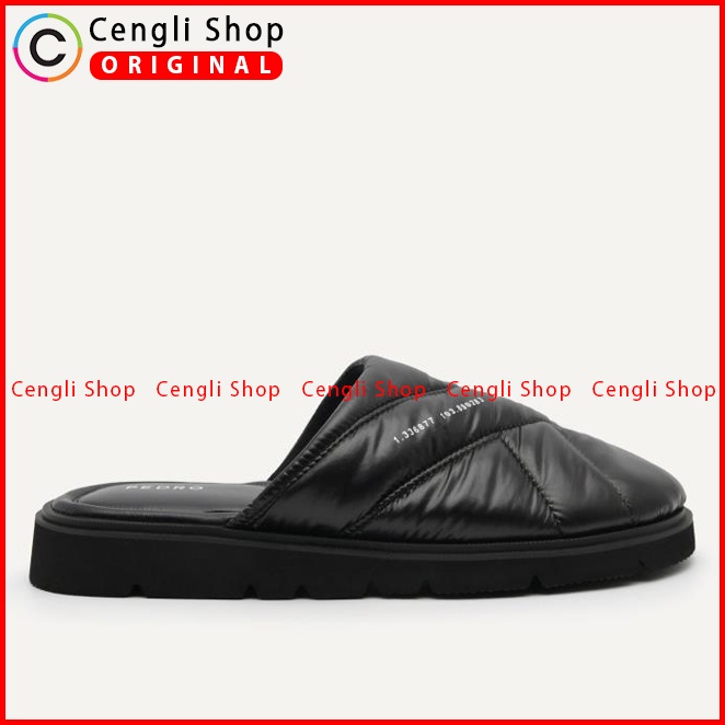 SEPATU SANDAL PEDRO PRIA ORIGINAL CASUAL BRANDED ASLI HITAM PM052