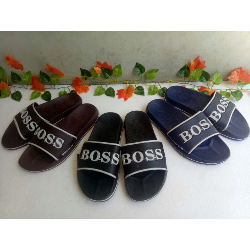 (BOSS)Sandal Slop Pria Karet Termurah Bel Air