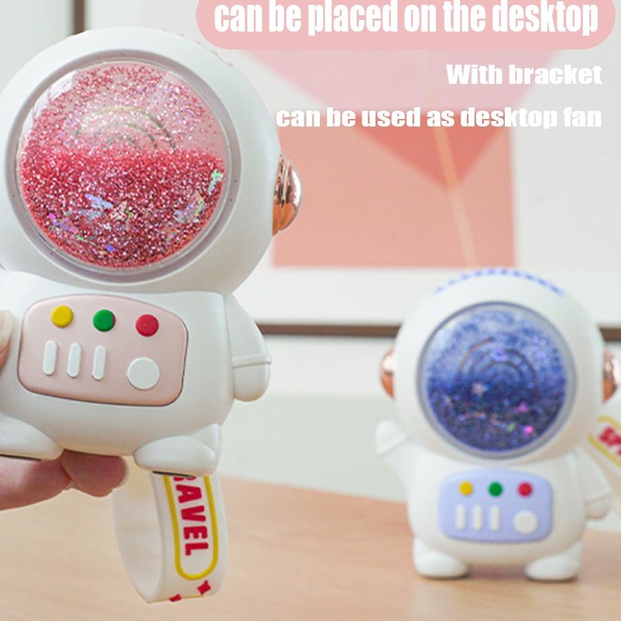 DISCOUNT  9.9 Astronaut Cute Fan Kipas Angin Mini Portable Karakter Kipas Astronot Kapasitas Besar U