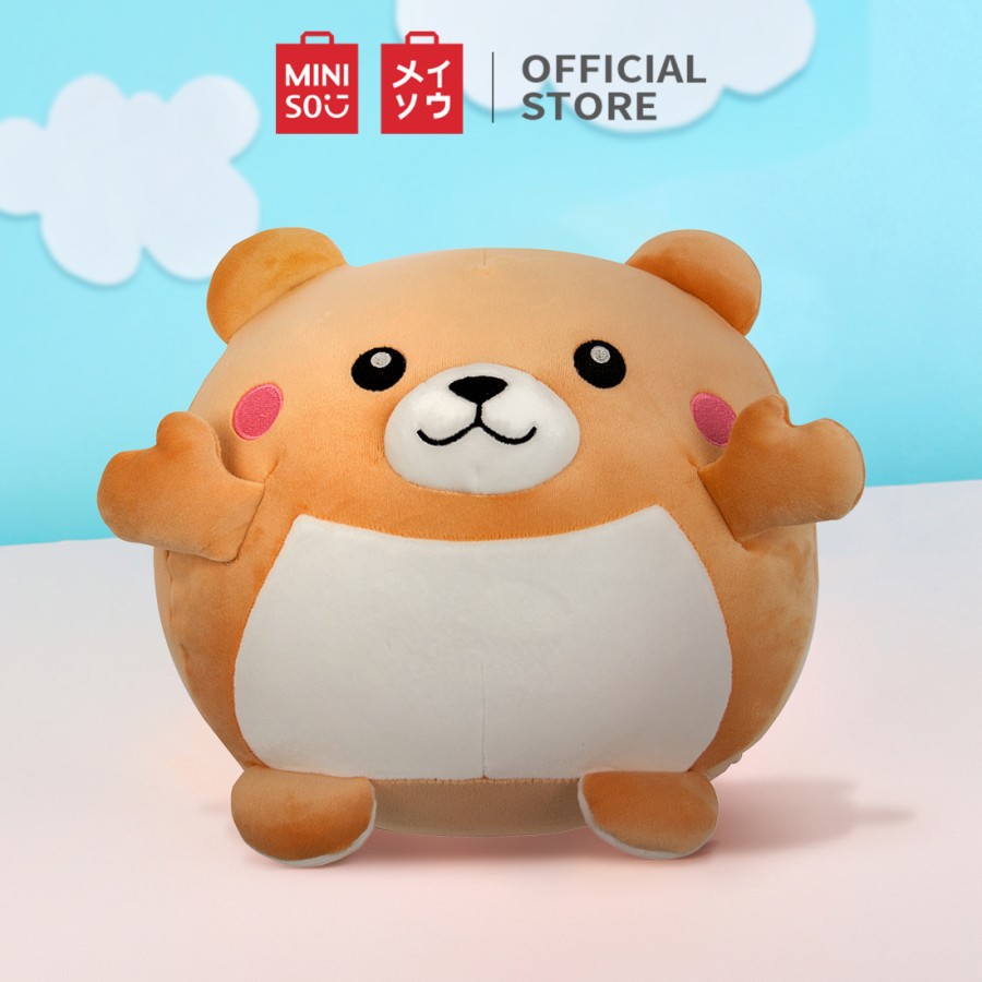 Miniso Mainan Mewah Seri Tumbler Bulat Boneka Mewah Hewan Lembut Menye