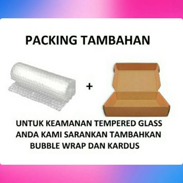 

Bubble wrap+kardus tambahan , kemasan bubble wrap
