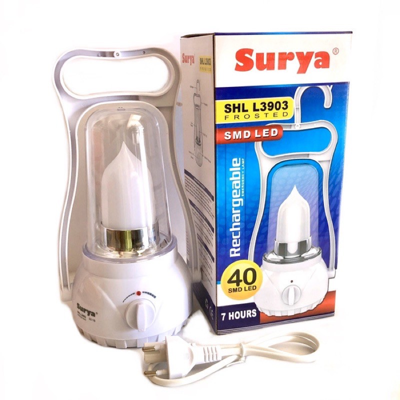 Lampu Emergency Petromax SURYA FROSTED SHL L3903. Rechargeable Emergency Lamp