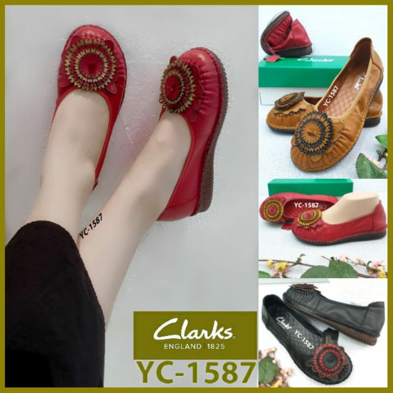 Clarks bunga matahari strawflower flat 1587 / Sepatu clarks wanita