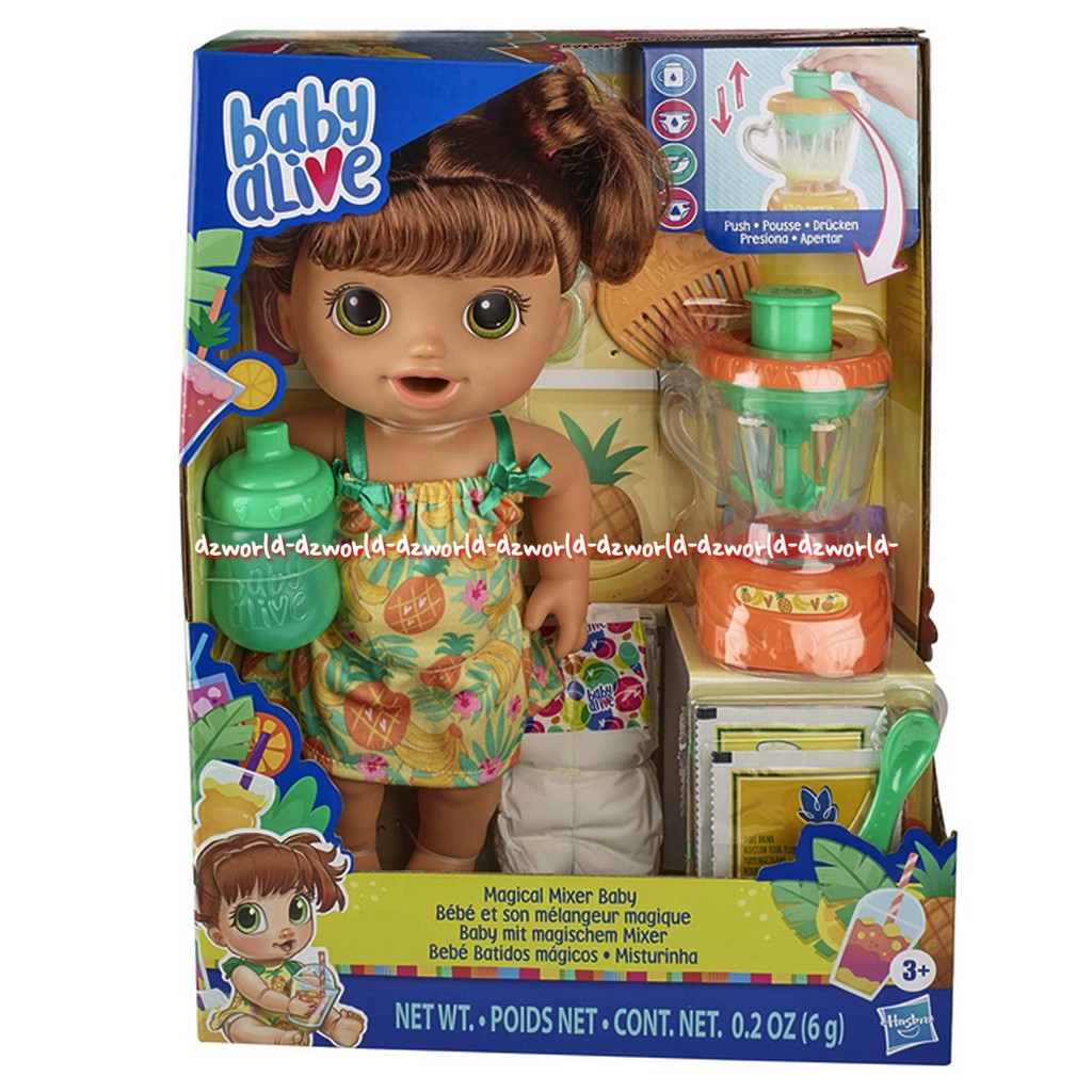 Baby Alive Magical Mixer Strawberry Blender Mainan Boneka Bisa Makan