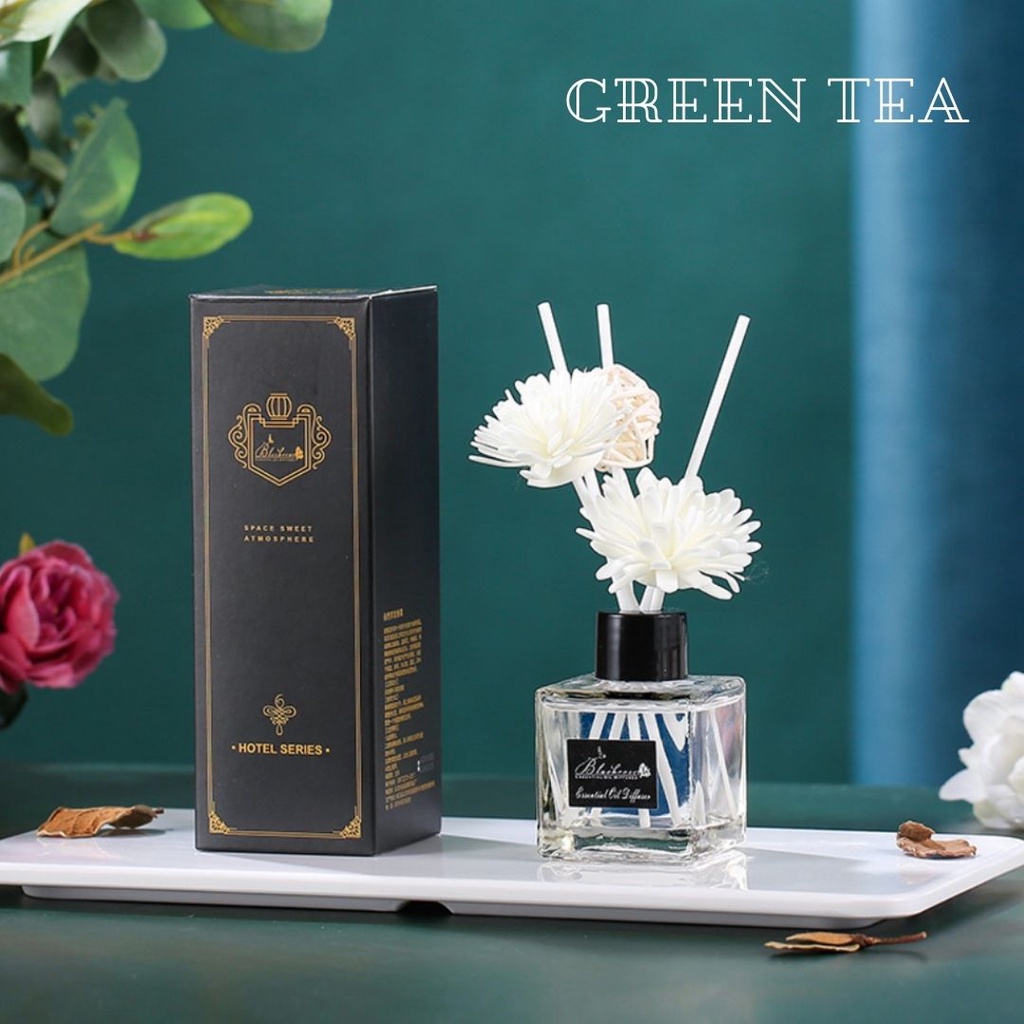 Best Seller Pengharum Ruangan Souvenir Kado Hadiah Hampers Aesthetic Aromatherapy Stick Reed Diffuser 50ml-Green Tea (P0347)