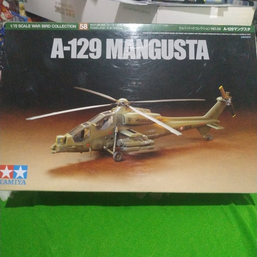 helikopter A-129 mangusta 1/72 model kit tamiya
