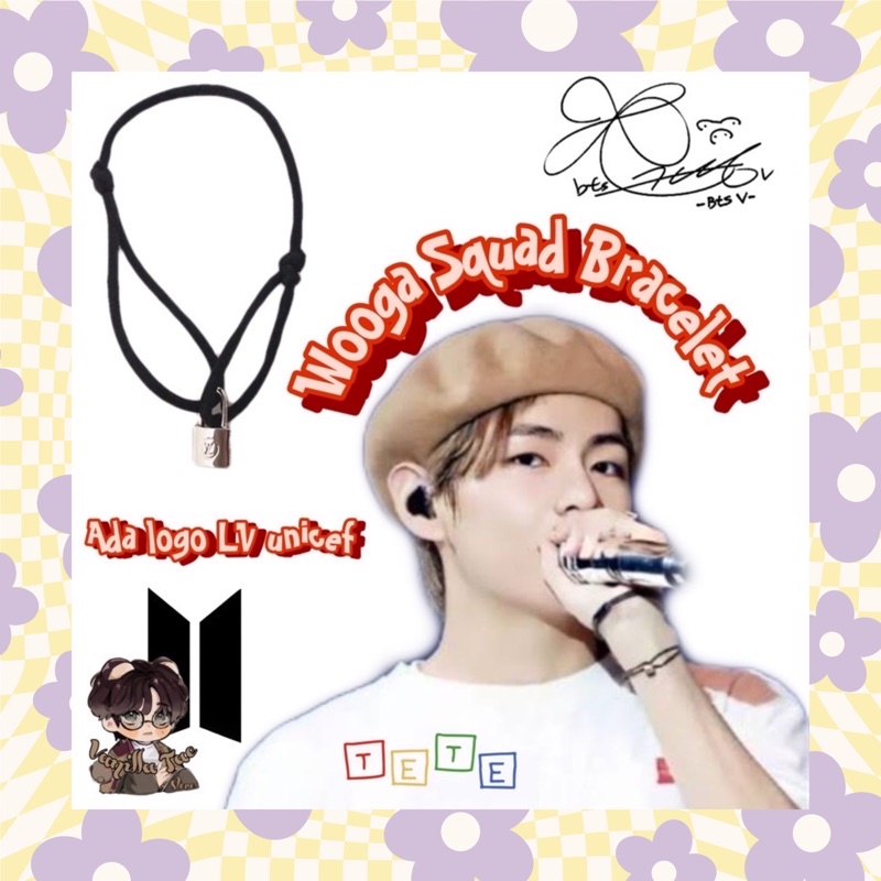 [COD] Bracelet Wooga Squad ada logo LV | BTS V Kim Taehyung