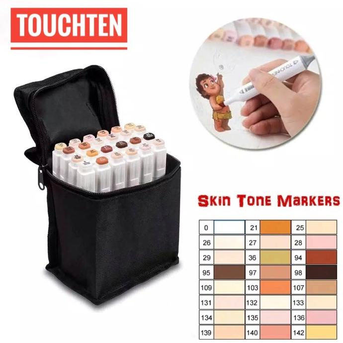 

(BISA COD) Touchten Alcohol Based Ink Marker Skin Tone 24 pcs PROMO SPECIAL Kode 701