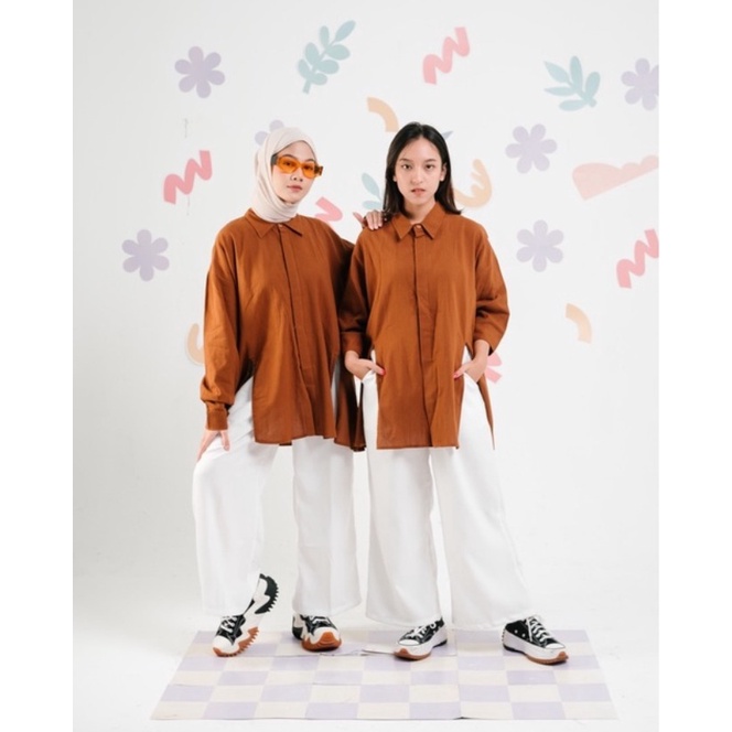 SAVAHHIJAB - KEMEJA OVERSIZE ZOE/KEMEJA WANITA CRINKLE/KEMEJA OVERSIZE