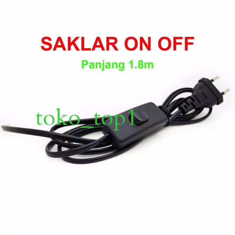 KABEL saklar ON  OFF  180CM  untuk Lampu TL Neon T5 /kabel on off GARANSI