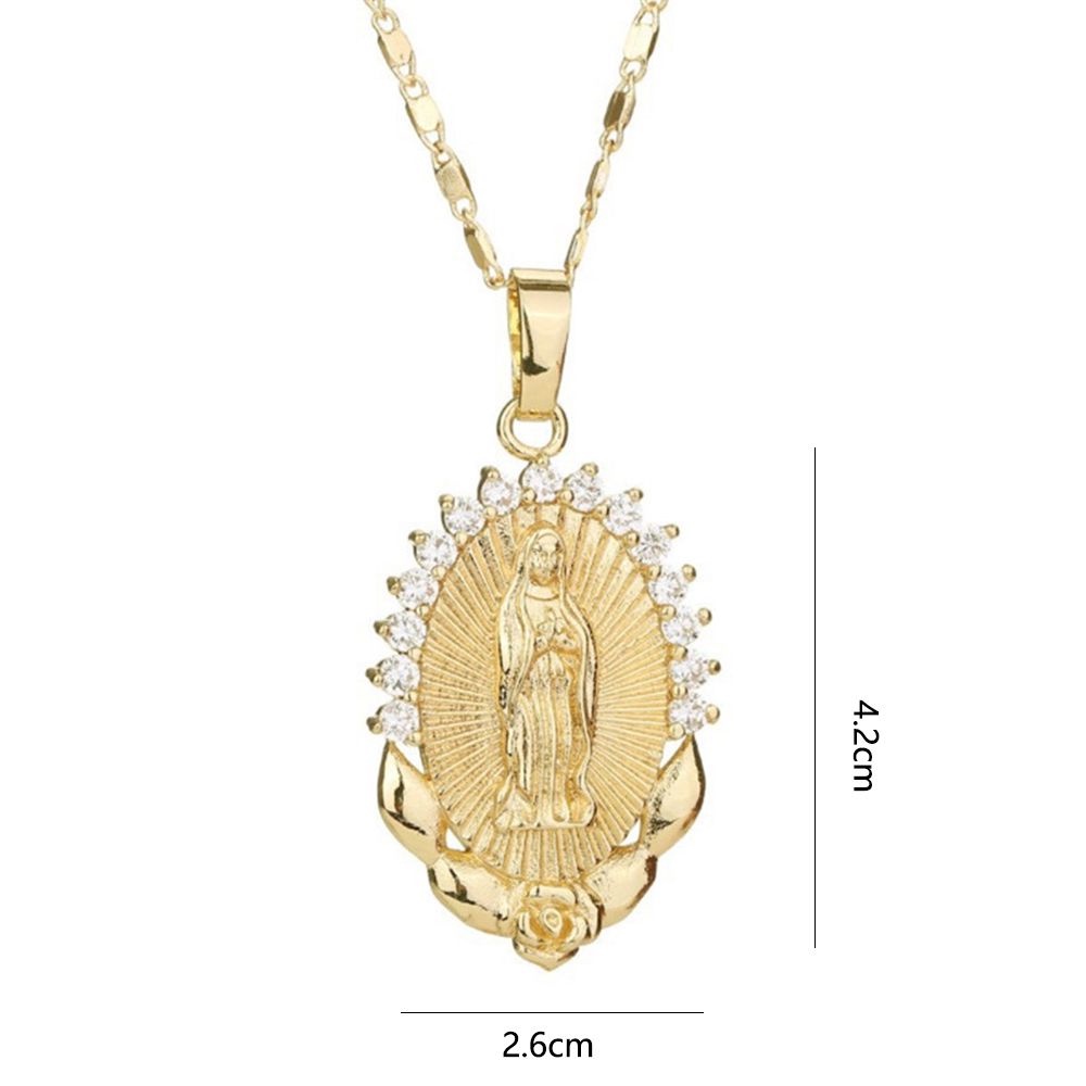 Kalung Rantai Liontin Salib Yesus Warna Gold Untuk Unisex