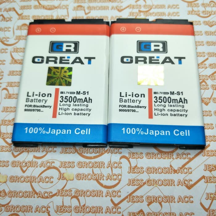 Baterai Battery GREAT Double Power BLACKBERRY BB M-S1 MS1 , ONIX , BOLD