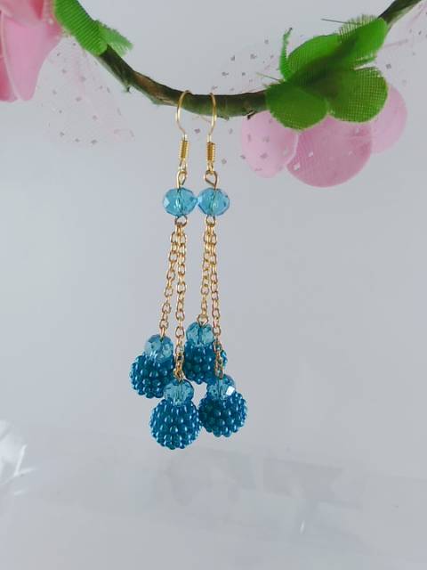 SEPASANG Terbaru Anting Korea /anting Fashion BijiBerry/Anting Jilbab kekinian by TokoPelangiNicer