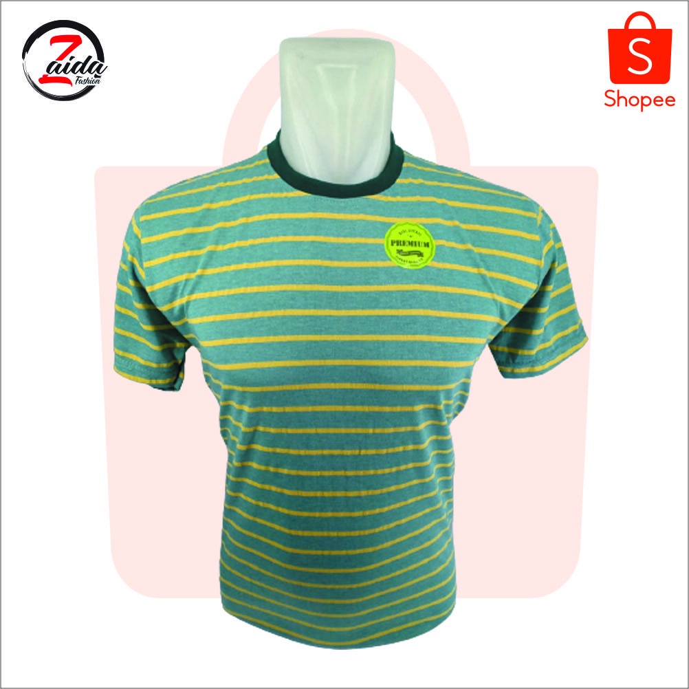 Kaos Salur Lengan Pendek - Kaos Salur Pria/wanita - Kaos Salur Lengan Pendek Pria/Wanita - Zaida