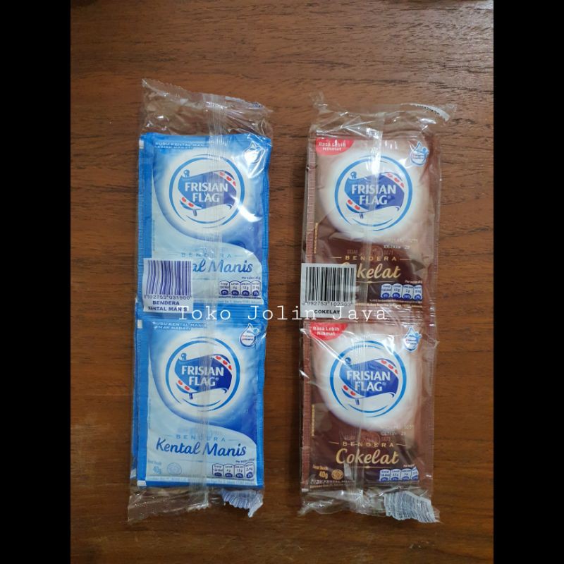 Susu Bendera Sachet Coklat / Frisian Flag Susu Bendera Putih/Coklat