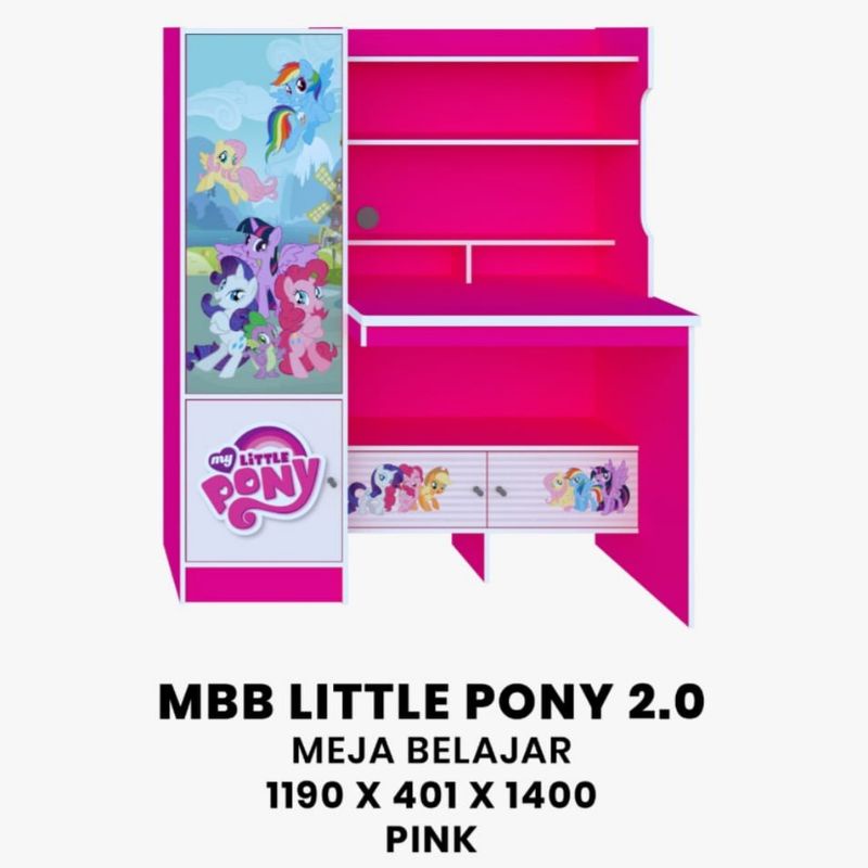 Olympic Meja Belajar Anak MBB My Little Ponny lemari belajar anak HARGA PROMO meja tulis Gstar Rak b