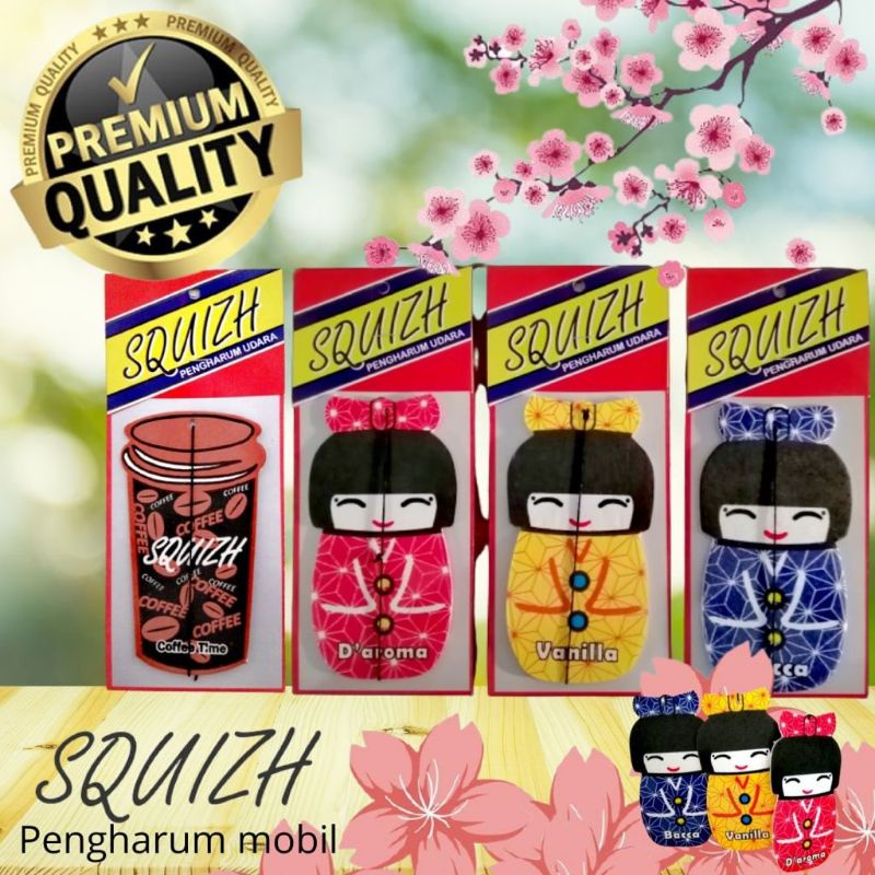 Parfum Mobil Squizh gantung pengharum mobil ruangan japanese cute doll