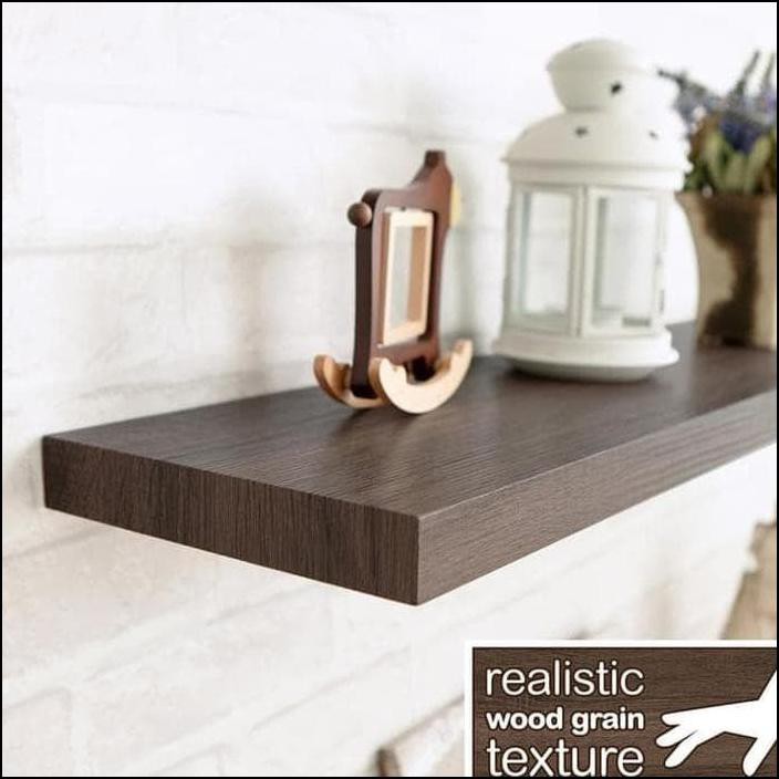 40X20X3.4CM RAK DINDING/AMBALAN/MELAYANG/FLOATING SHELF - PUTIH