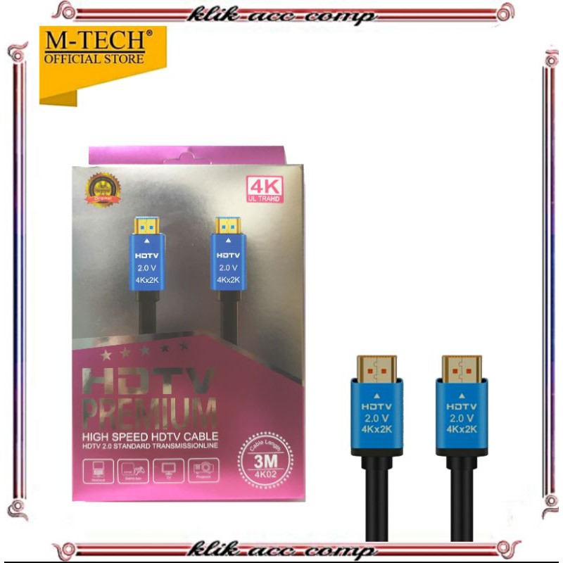 Kabel hdmi HDTV PREMIUM 4K 2.0 3 meter