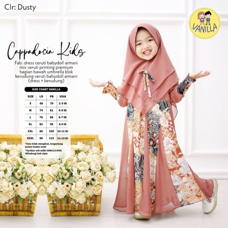 Cappadocia gamis anak muslim fashion solo recommended high quality