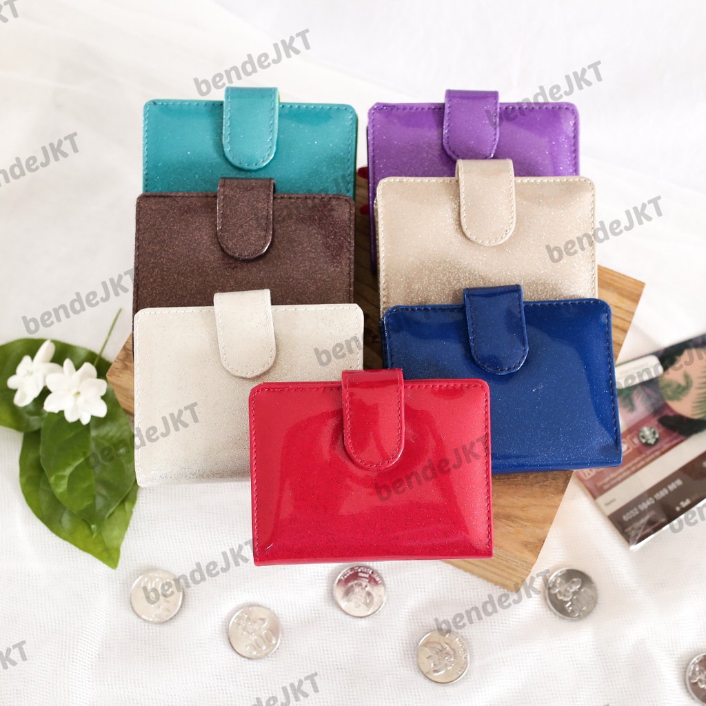 BENDE - DOMPET KARTU GLITTER SERIES DAN UANG KERTAS PREMIUM WANITA IMPORT TEMPAT KARTU