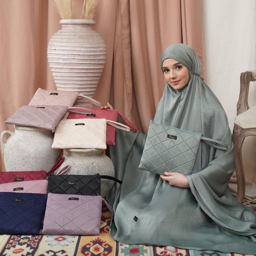 READY SIAP KIRIM SANTORINI PRAYER SET//MUKENA//ARMII.ID