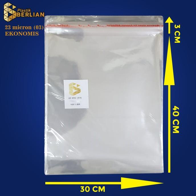 

>>>>>] 30 x 40 cm Plastik OPP EKONOMIS 23micron (100 lbr) (lem/seal)
