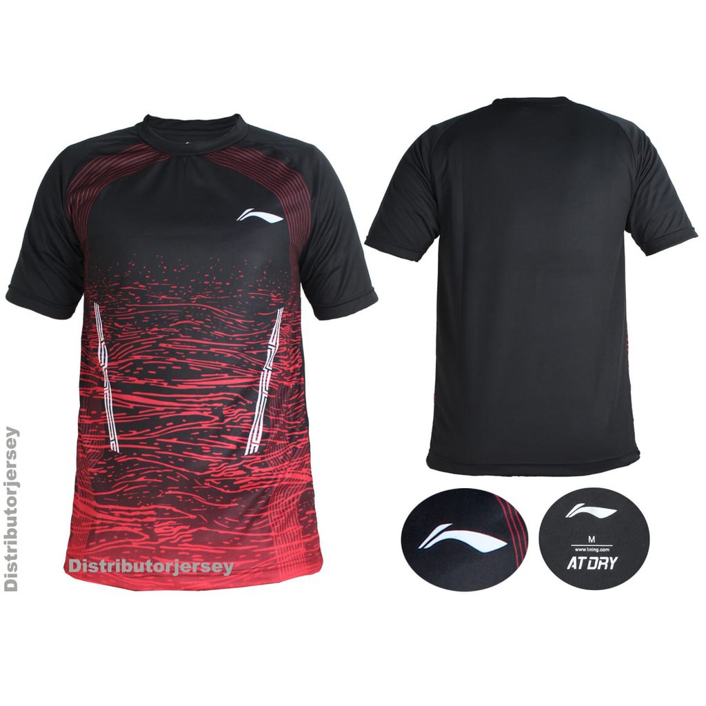  Baju  Badminton  L143 Hitam Shopee  Indonesia