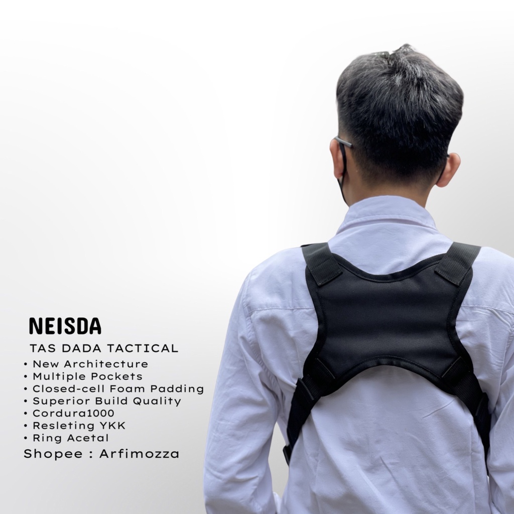 Tas Dada Rompi Pria Model Terbaru V1 Headset Original Neisda / Tas Selempang Cowok Keren Terbaru 2022