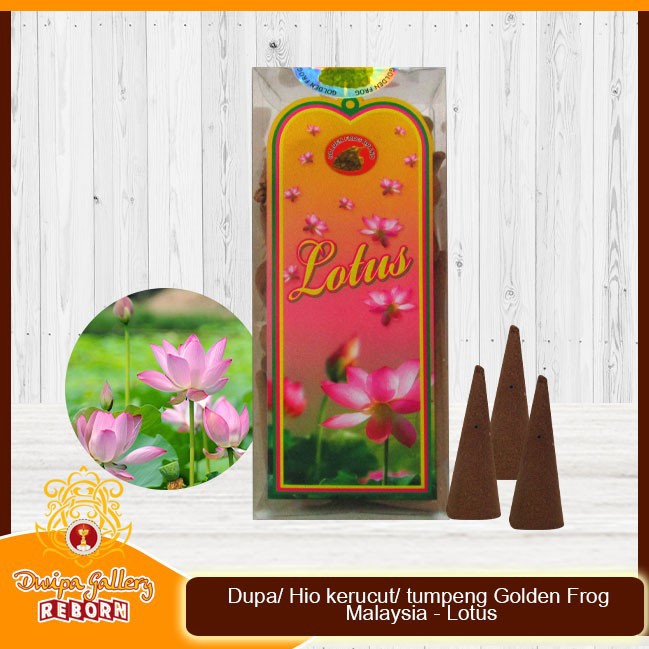 Dupa/ Hio kerucut/ tumpeng Golden Frog Malaysia - Lotus