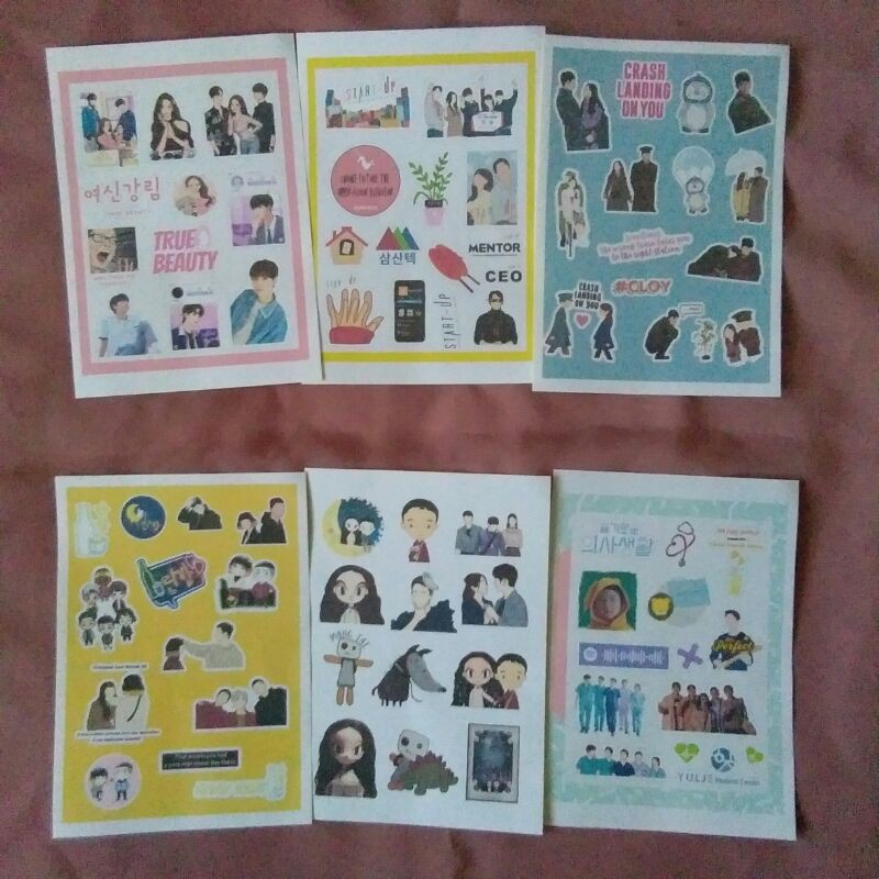 Paket Mix Stiker A6 K-Drama