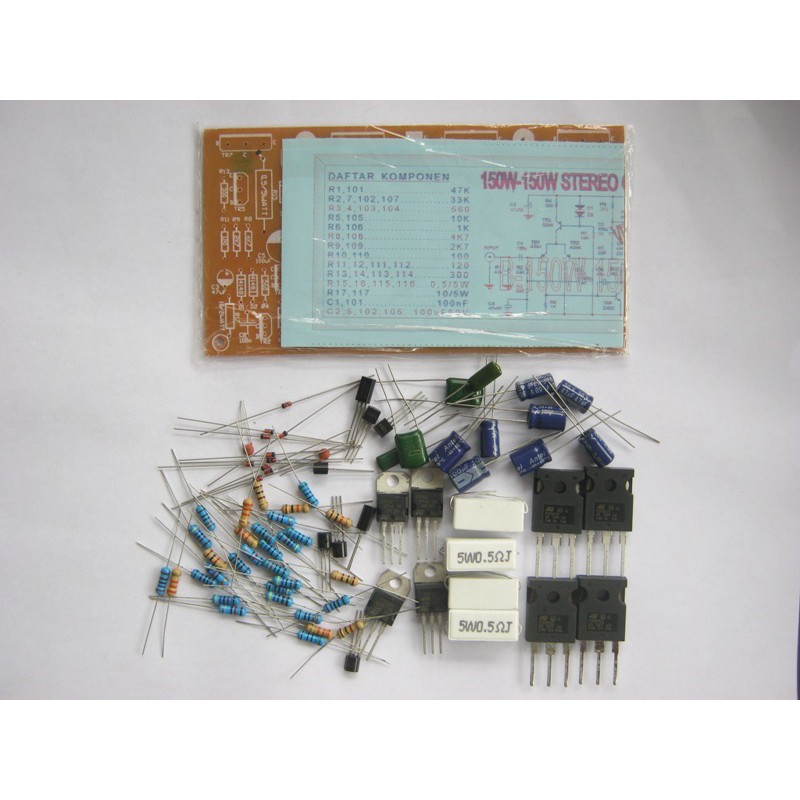 DIY PCB 150 Watt TIP Stereo OCL Power B-059 dan Komponen