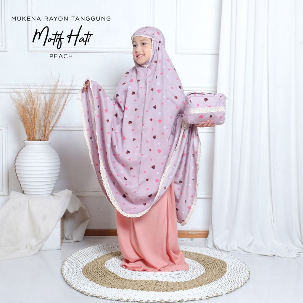 Mukena Anak Bali Mukena Rayon Premium Motif Polkadot Mukena Terbaru