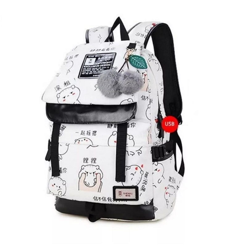 [COD] Tas Ransel Sekolah Gadis Remaja Perempuan Terbaru 2021 Backpack Korean Style Motif Kartun